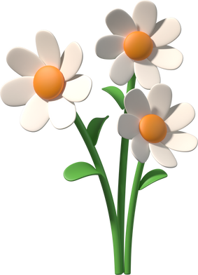 White flower 3D