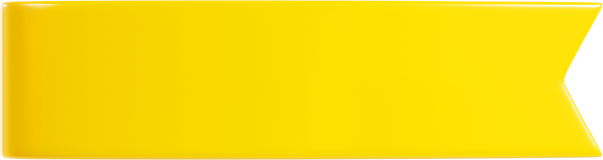 Yellow ribbon banner 3d